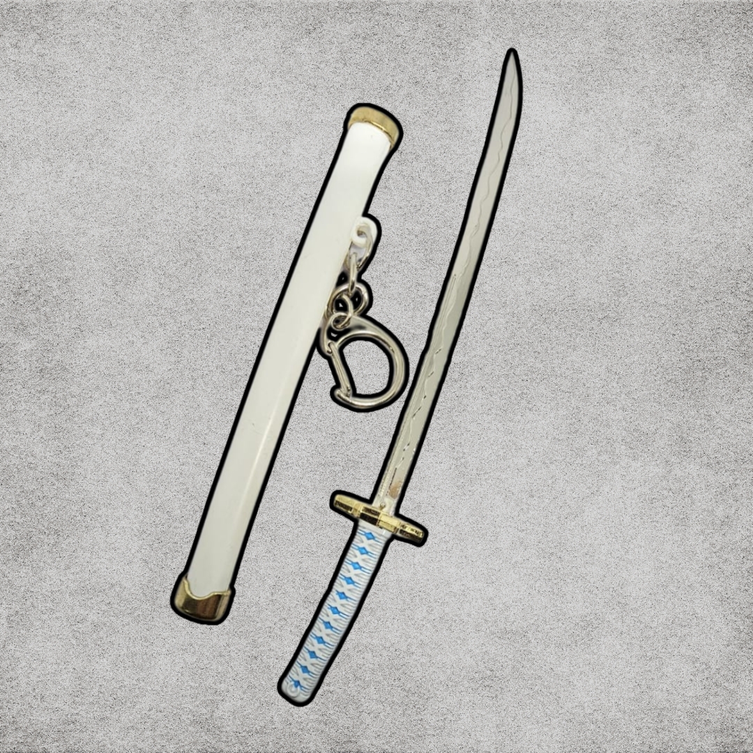 Katana keychain white