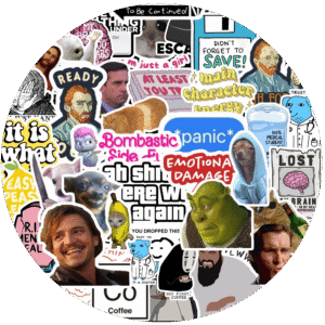 90's Kids Funny Meme Sticker Pack of 40 Stickers -Hilarious Viral Stickers Featuring Relatable Memes, Internet Humor, and Iconic Quotes for Laptops, Journals, Water Bottles, Phones, and More