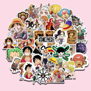 One Piece Anime Sticker Pack, 40+ Pieces, Waterproof Vinyl Character Decals