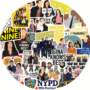 90s Kids Pack of 50 Brooklyn Nine Nine Stickers for Laptops, Guitars, Phones, Tabs | Residue Free | Water Proof | Laminated | No repetitions
