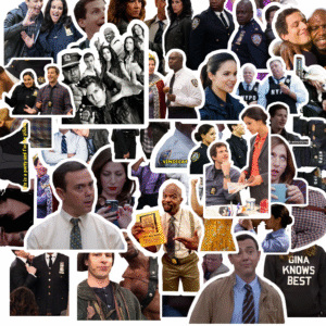 90's Kids Brooklyn Nine-Nine TV Show Sticker Pack, Police Comedy Series Fan Art Collection, Vinyl Decals