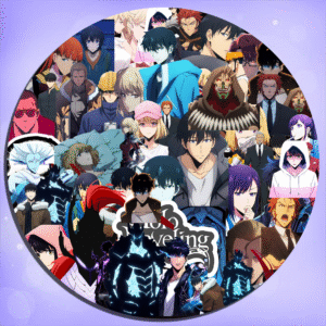 90’s Kids Solo Leveling Anime Poster | Cool Character Collage Wall Art Print | Background | Aesthetic Room Decor for Otaku & Manga Fans