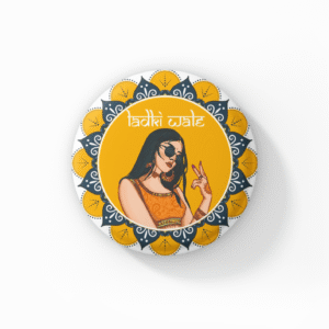Team Bride Indian Wedding Badge Set of 50 Yellow – Desi Bridal Party Button for Bachelorette, Mehendi, Sangeet – Fun Bride Squad Gift for Bridesmaids