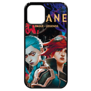 90's Kids League of Legends Gaming Phone Case, Arcane Theme Art Design for iPhone 15, Black (ARCANE3, iPhone 15)