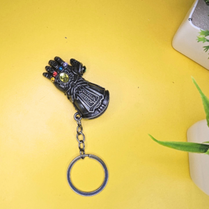 Marvel Infinity Gauntlet Black Metal Keychain – Premium Avengers Thanos Glove Keyring