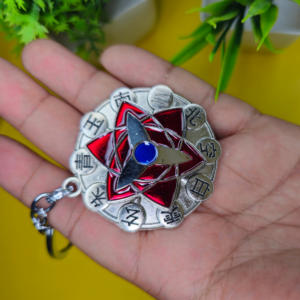 Anime Sharingan Metal Keychain – Premium Akatsuki Style Designer Keyring