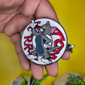 Tom Round Logo Cartoon Keychain | Premium Metal Keyring