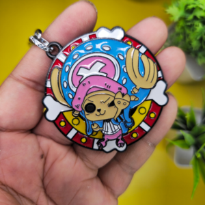 Tony Tony Chopper Rubber Keychain Round Anime Design Cute Keyring for Keys Bags