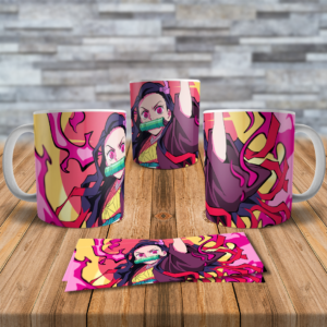 Nezuko Kamado Power Pose Mug – Vibrant Anime Art Coffee Cup
