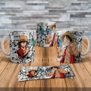 One Piece Luffy Manga Style Coffee Mug