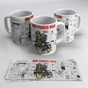 One Punch Man Mumen Rider Anime Mug – Manga Panel Design