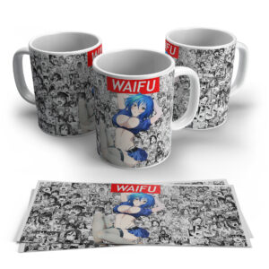 Waifu Blue Hair Anime Printed Coffee Mug
