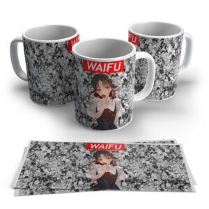 Waifu Dark Aesthetic Anime Mug – Red Eyes Manga Design