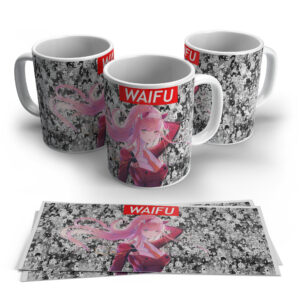 Waifu Pink Devil Anime Mug – Aesthetic Manga Design